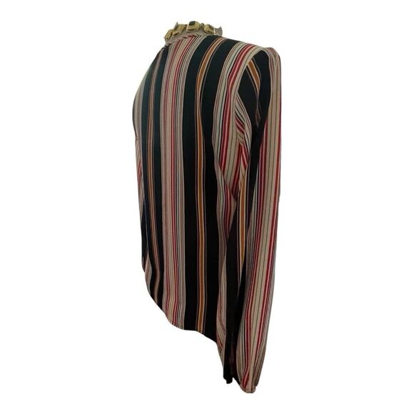 Love J Striped Tie Front Top Plus Size 2X Boat Neck Boho Comfort Casual Mature - Picture 5 of 7